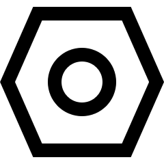 Settings Bolt Nut Icon from Sharp Line Set