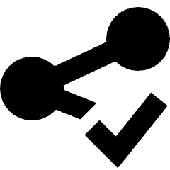 Share Link Approved Icon from Sharp Solid Set