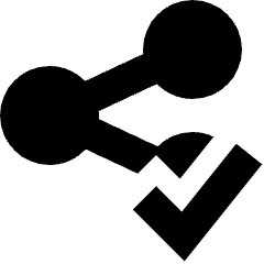Share Link Approved Icon from Sharp Solid Set