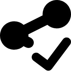 Share Link Approved Icon from Micro Solid Set