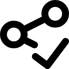 Share Link Approved Icon from Micro Line Set
