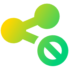 Share Link Block Icon from Plump Gradient Set