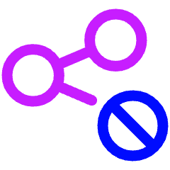 Share Link Block Icon from Plump Neon Set
