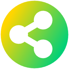 Share Link Circle Icon from Plump Gradient Set