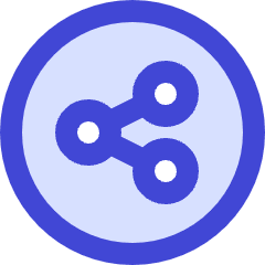 Share Link Circle Icon from Sharp Duo Set