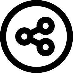 Share Link Circle Icon from Sharp Line Set