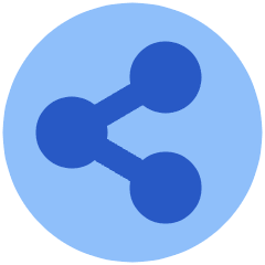 Share Link Circle Icon from Plump Flat Set