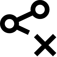 Share Link Disabled Icon from Sharp Line Set