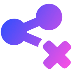 Share Link Disabled Icon from Plump Gradient Set