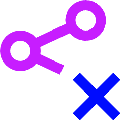 Share Link Disabled Icon from Sharp Neon Set