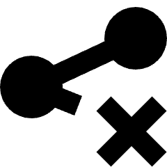 Share Link Disabled Icon from Sharp Solid Set