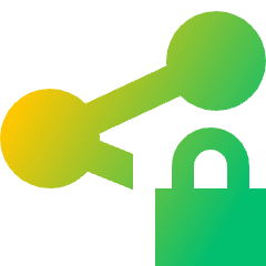 Share Link Lock Icon from Sharp Gradient Set