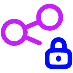 Share Link Lock Icon from Plump Neon Set