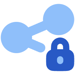 Share Link Lock Icon from Plump Flat Set