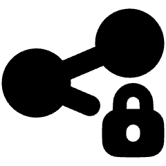 Share Link Lock Icon from Plump Solid Set