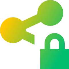 Share Link Lock Icon from Sharp Gradient Set