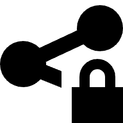 Share Link Lock Icon from Sharp Solid Set