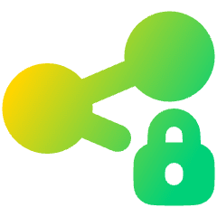 Share Link Lock Icon from Plump Gradient Set