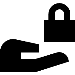 Share Lock Icon from Sharp Solid Set