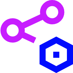 Share Setting Bolt Nut Icon from Sharp Neon Set
