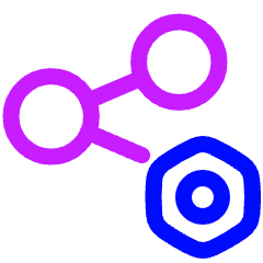 Share Setting Bolt Nut Icon from Plump Neon Set