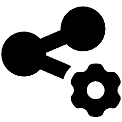 Share Setting Gear Icon from Plump Solid Set