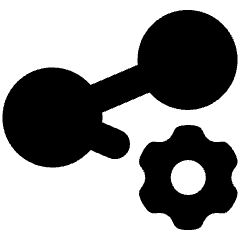 Share Setting Gear Icon from Plump Solid Set