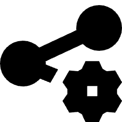 Share Setting Gear Icon from Sharp Solid Set