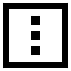 Vertical Menu Square Icon from Sharp Line Set