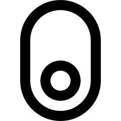 Vertical Toggle Button Single Bottom Icon from Sharp Line Set