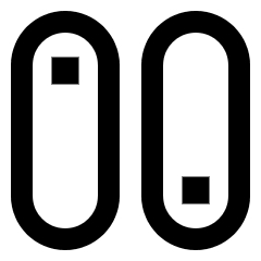 Vertical Toggle Button Icon from Sharp Line Set