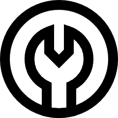 Wrench Circle Icon from Sharp Line Set