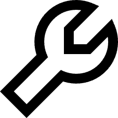 Wrench Icon from Sharp Line Set