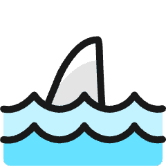 Shark Fin Icon from Ultimate Colors Set