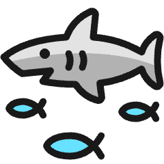 Shark Fish Icon from Ultimate Colors Set