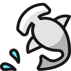 Shark Hammer Fish Icon from Ultimate Colors Set