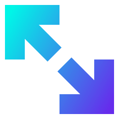 Line Arrow Expand Diagonal Large 2 Icon from Sharp Gradient Set