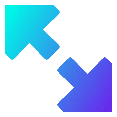 Triangle Arrow Expand Diagonal Large 2 Icon from Sharp Gradient Set