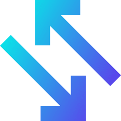 Line Arrow Transfer Diagonal Large 4 Icon from Sharp Gradient Set