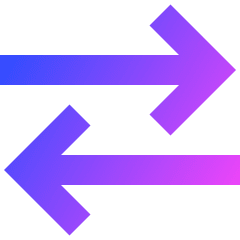 Line Arrow Transfer Horizontal Large 2 Icon from Sharp Gradient Set