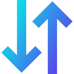 Line Arrow Transfer Vertical Large 3 Icon from Sharp Gradient Set