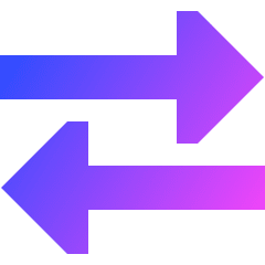 Triangle Arrow Transfer Horizontal Large 2 Icon from Sharp Gradient Set