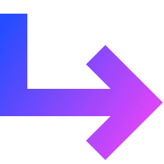 Line Arrow Bend Down Right Large Icon from Sharp Gradient Set