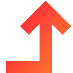 Line Arrow Bend Right Up Large Icon from Sharp Gradient Set