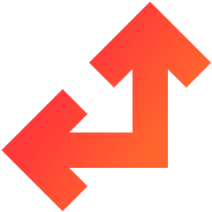Line Arrow Bottom Right Corner Large Icon from Sharp Gradient Set