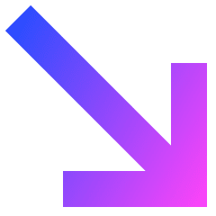 Line Arrow Diagonal Bottom Right Large Icon from Sharp Gradient Set