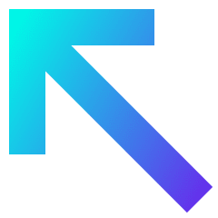 Line Arrow Diagonal Upper Left Large Icon from Sharp Gradient Set
