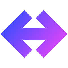 Line Arrow Horizontal Large Icon from Sharp Gradient Set
