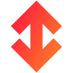 Line Arrow Vertical Large Icon from Sharp Gradient Set