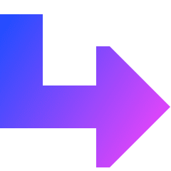 Triangle Arrow Bend Down Right Large Icon from Sharp Gradient Set